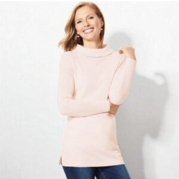Talbots Sweaters - Talbots Pure Cashmere Sweater Women’s Size P (S) Pale Pink Turtleneck